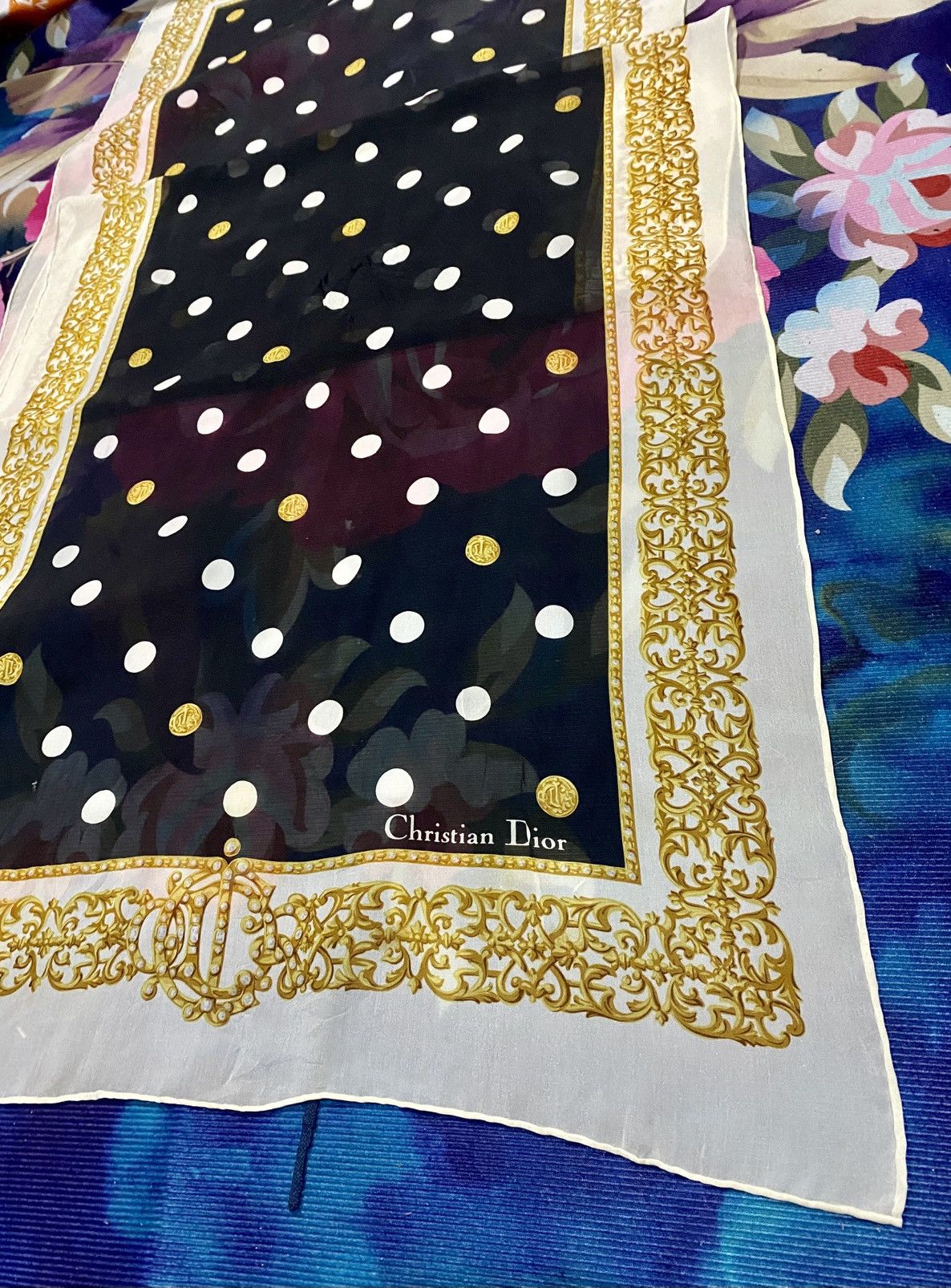 Christian Dior Monsieur christian dior silk scarve Size ONE SIZE - 3 Thumbnail