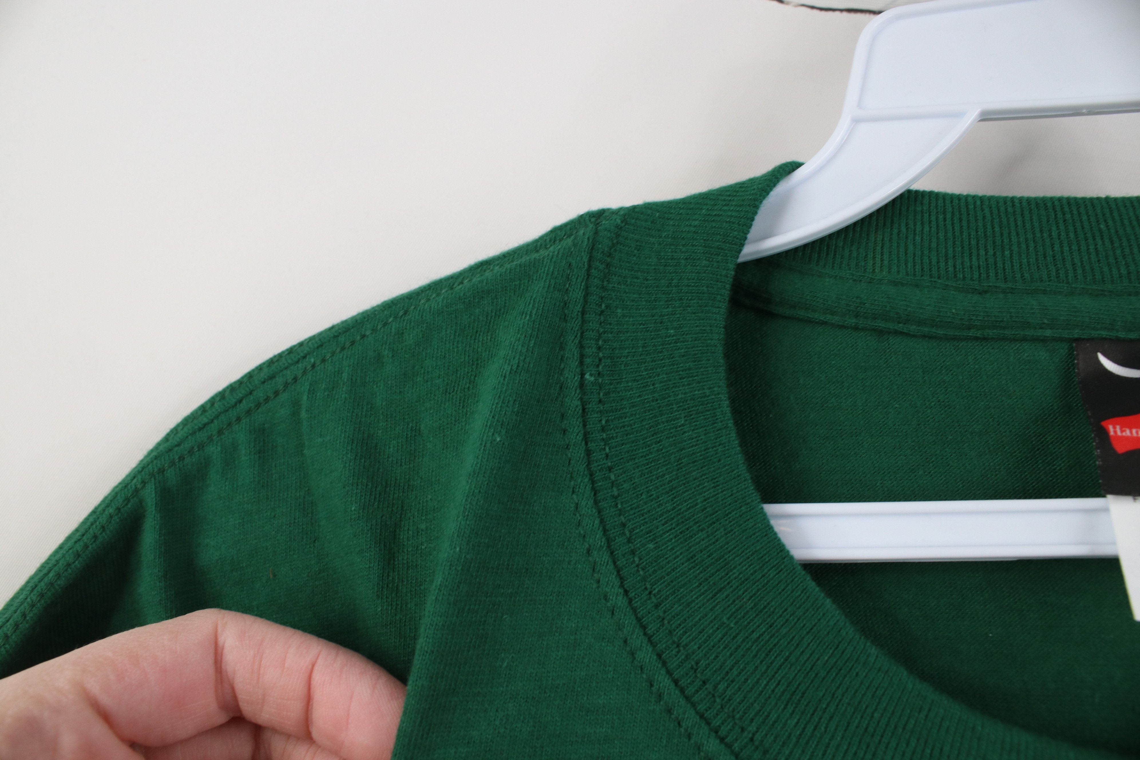 Hanes Deadstock Vintage Y2K Hanes Beefy Pocket T-Shirt Green Size US XL / EU 56 / 4 - 6 Thumbnail