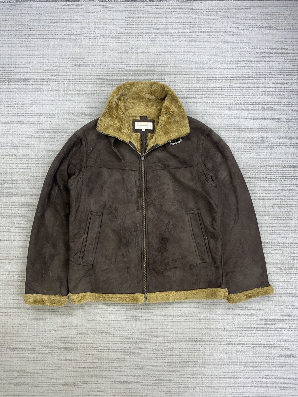 Vintage Bobson International Brown Sherpa Suede Leather Jacket Size US M / EU 48-50 / 2 - 6 Thumbnail
