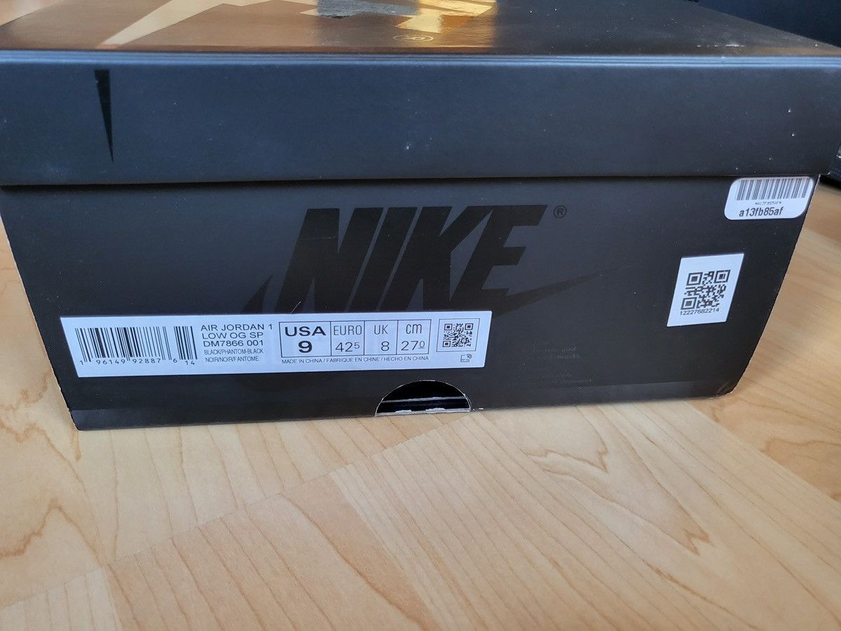 Jordan Brand × Travis Scott Jordan 1 Low Travis Scott Black Phantom Size US 9 / EU 42 - 20 Thumbnail