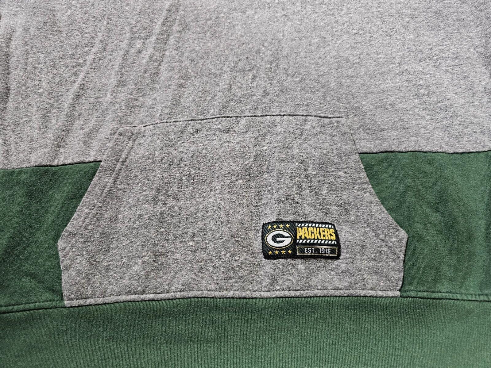 Designer Green Bay Packers NFL Team Apparel Men's L Hoodie Green Gray Size ONE SIZE - 2 Thumbnail
