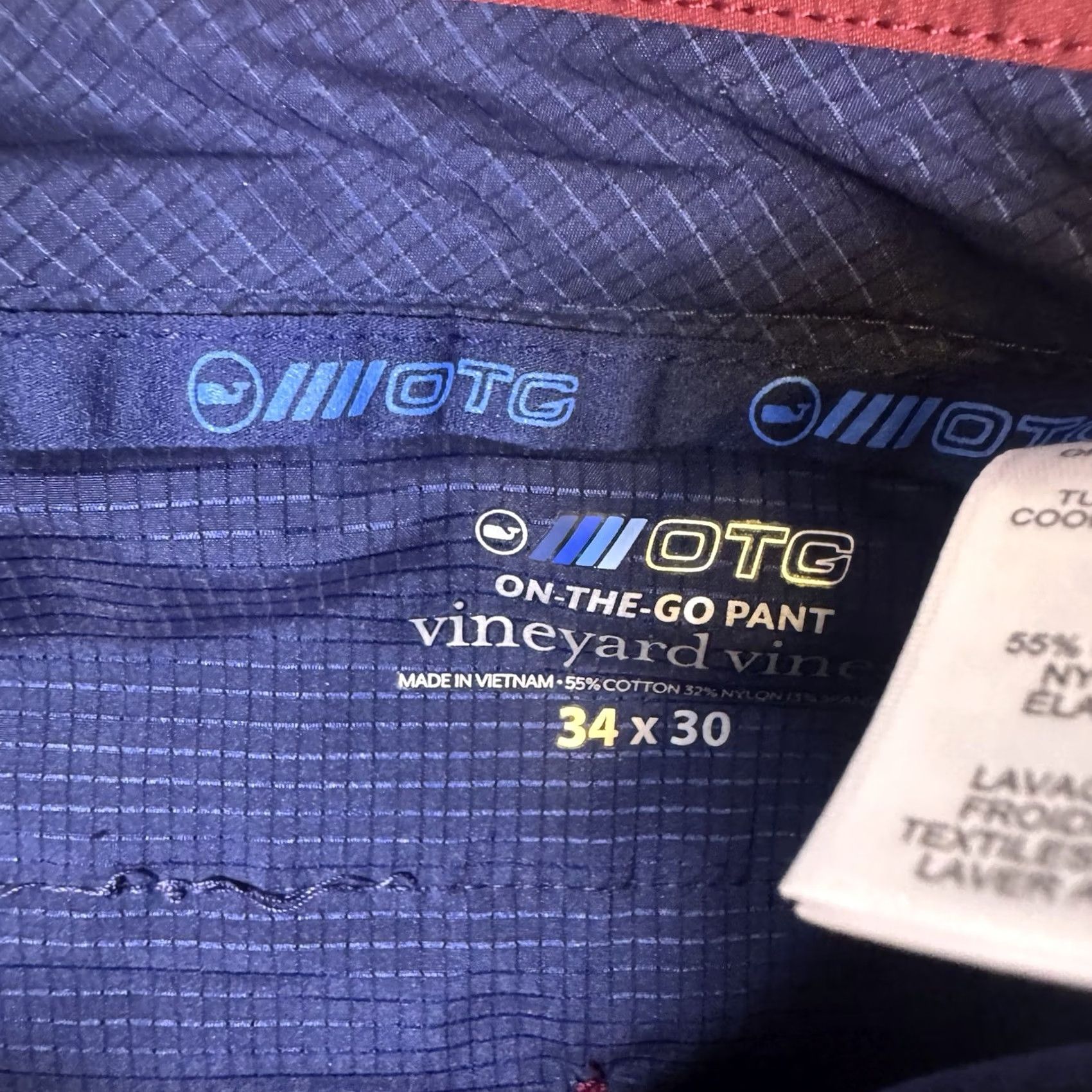 Vineyard Vines Vineyard Vines OTG Mens Pants Red On The Go Casual Golf Performance Size US 34 / EU 50 - 6 Thumbnail