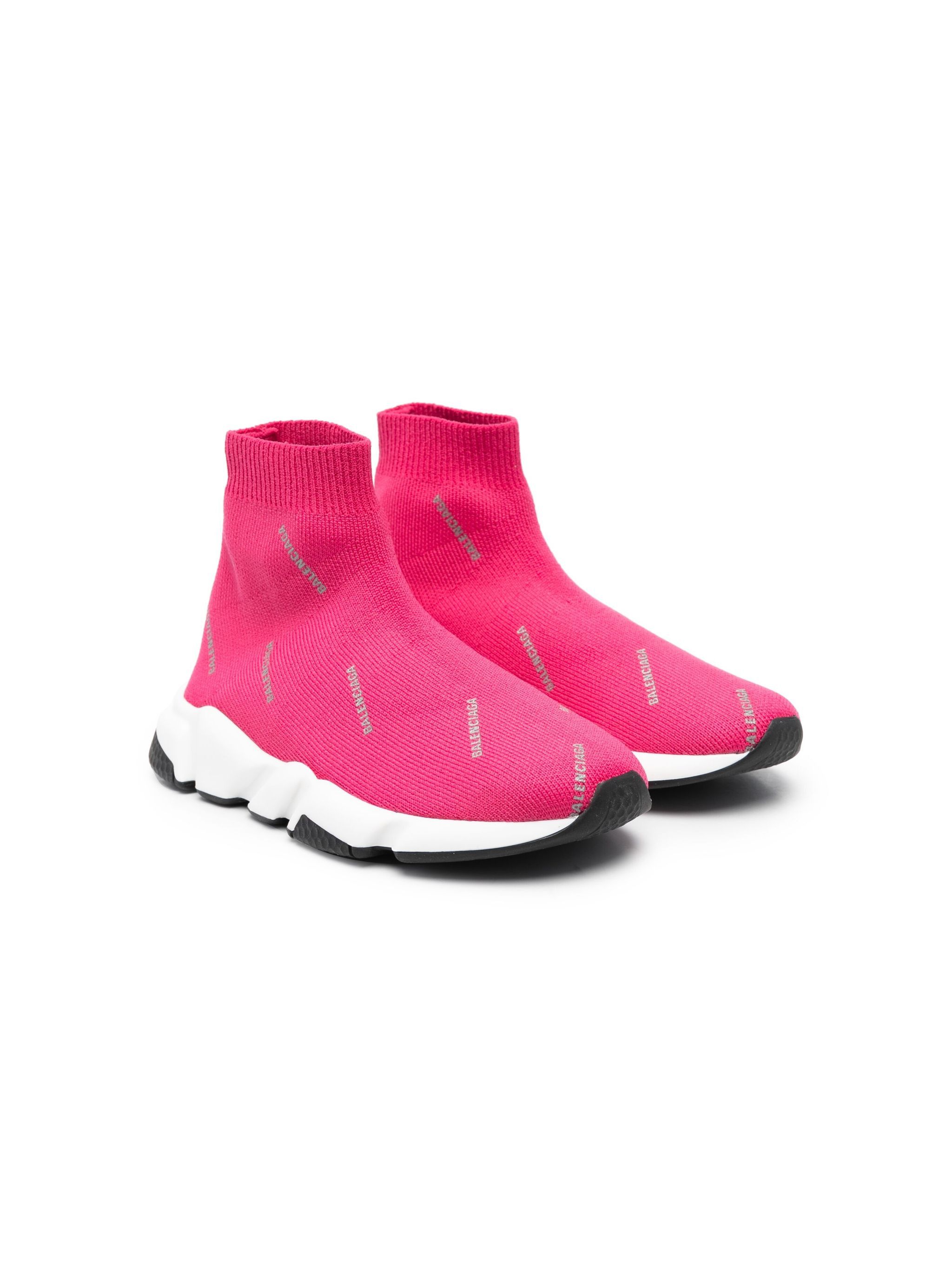 Balenciaga o1mt1gz1124 KIDS Speed 2.0 Allover Sneakers in Pink Size US 5 / EU 37 - 1 Thumbnail
