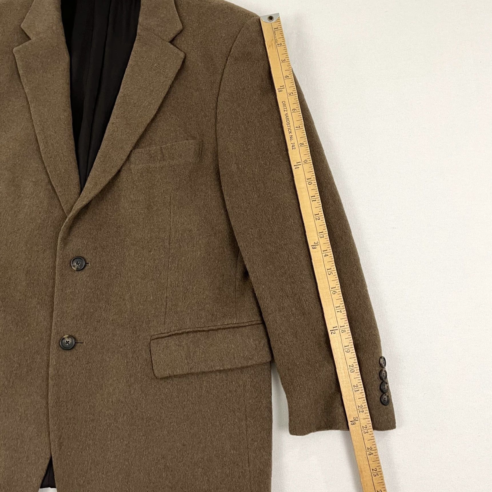 Jos. A. Bank Jos. A. Bank Travelers Blazer Mens 44 S Brown Camel Hair Sports Coat Jacket Preppy Size 44R - 7 Thumbnail