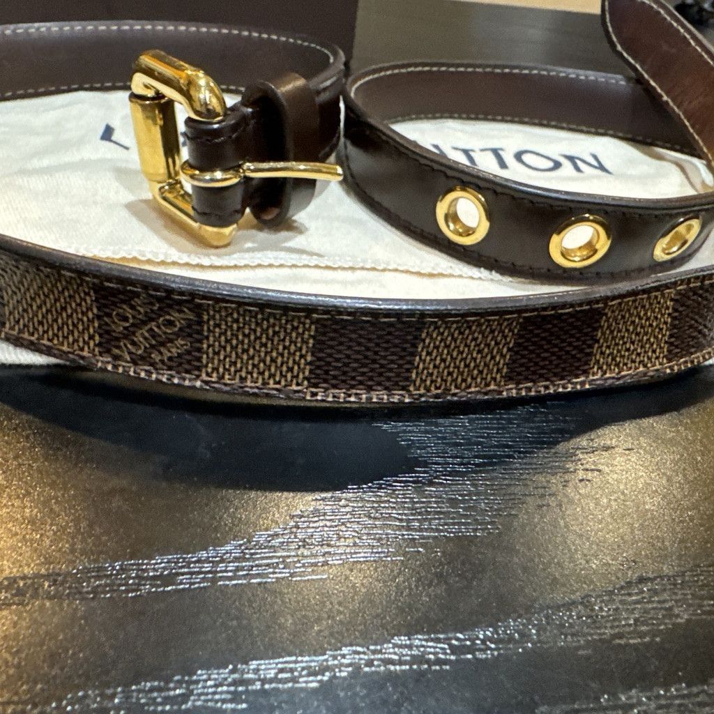 Louis Vuitton Louis Vuitton Damier Ebene Canvas Leather 25mm Belt 90/36 Size ONE SIZE - 9 Thumbnail