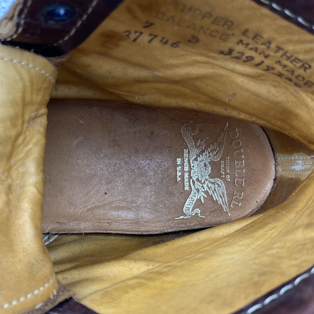 RRL Ralph Lauren Brunel Leather Work Boots Size US 7 / EU 40 - 6 Thumbnail