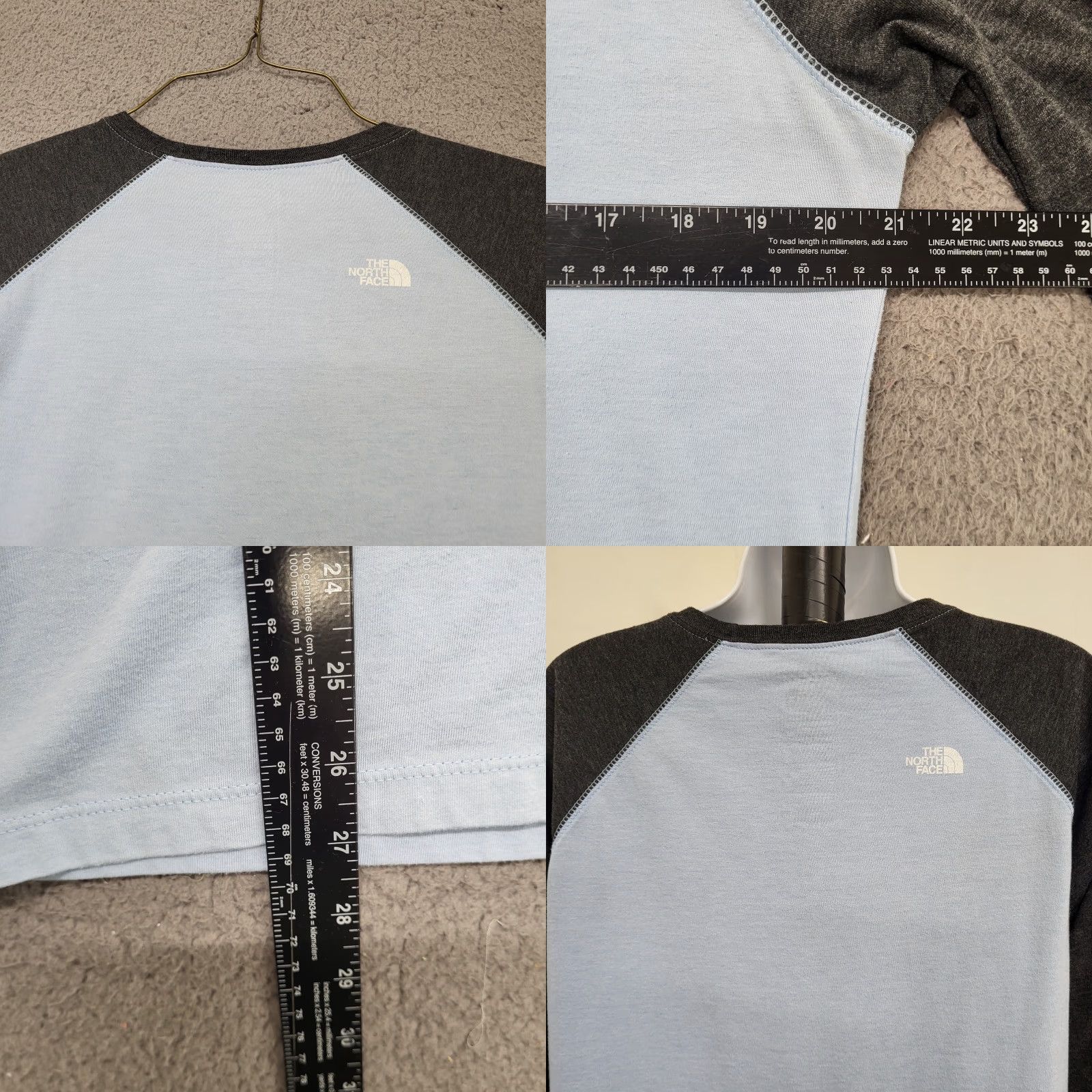 The North Face The North Face T-Shirt Women's XXL Blue Raglan "Adventure Awaits" Camper Shirt Womens Regular Size 2XL Blue Raglan Sleeve, Outdoor, Casual Size XXL / US 16-18 / IT 52-54 - 8 Thumbnail