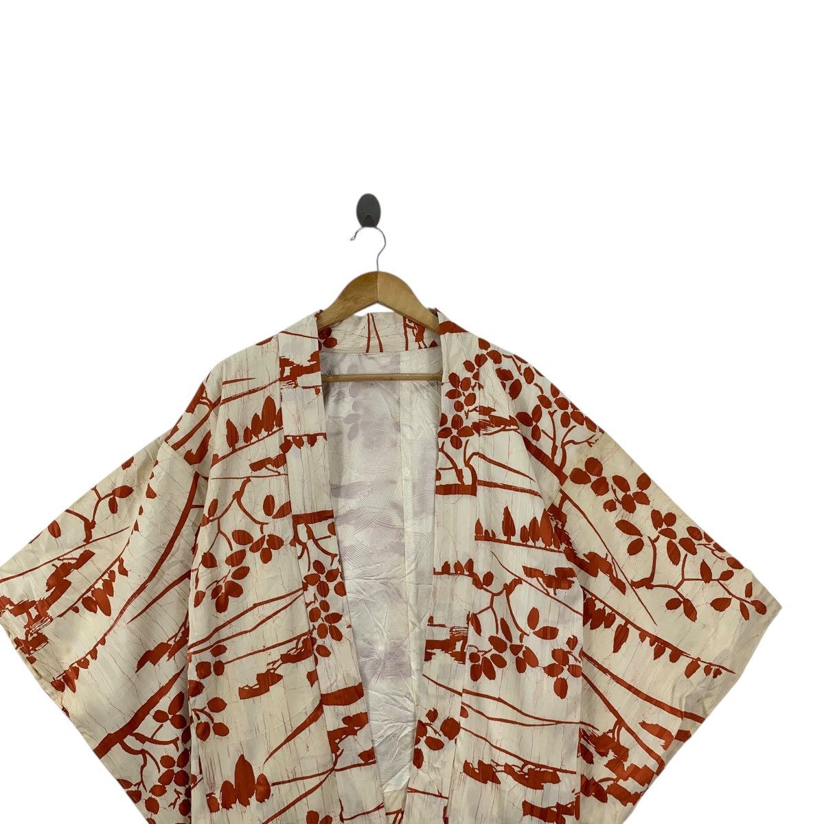 Vintage Vintage 70s KIMONO JAPAN HAORI Over Print Floral Traditiona Size XXL / US 16-18 / IT 52-54 - 2 Thumbnail