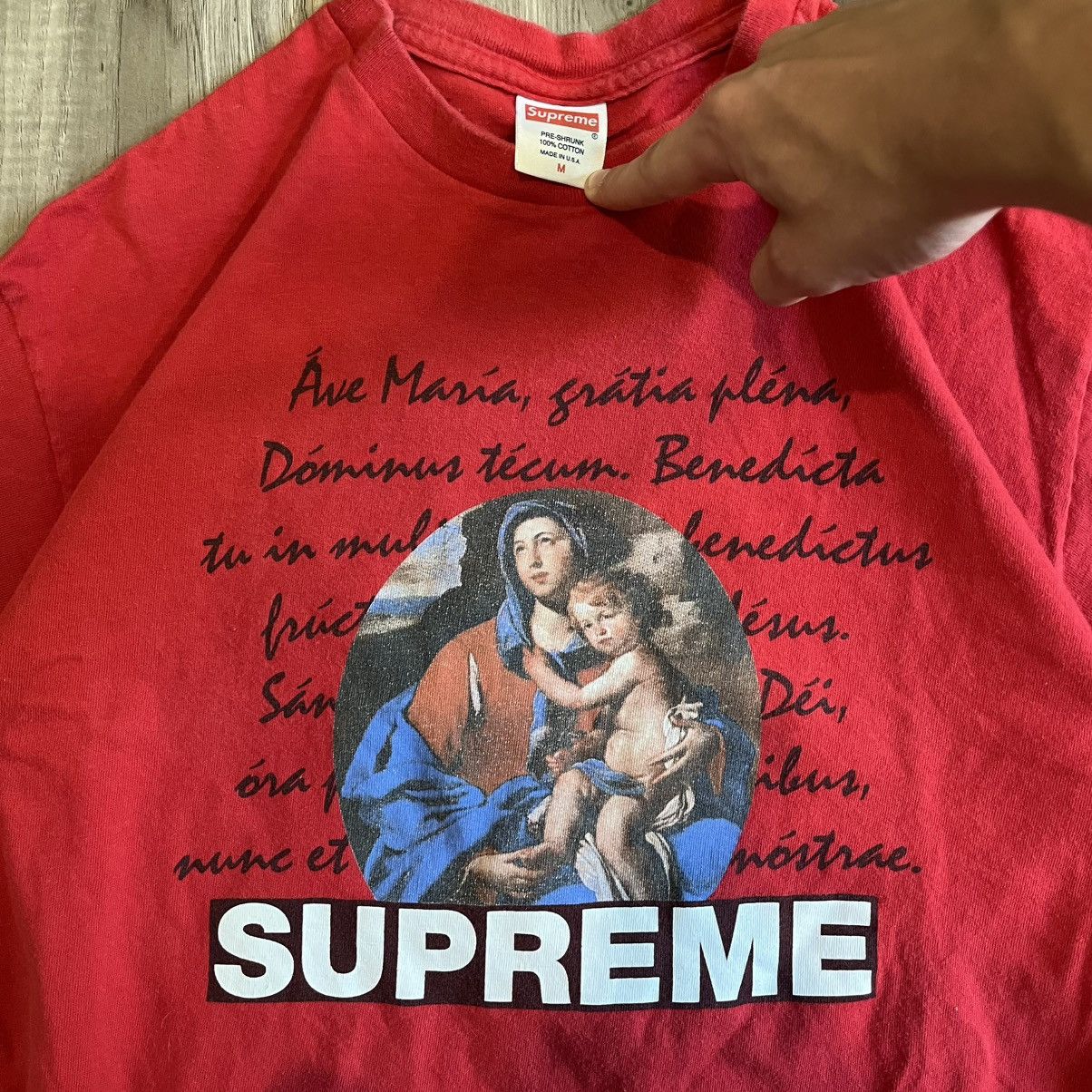 Supreme Supreme Ave Maria Tee Shirt Size US M / EU 48-50 / 2 - 2 Thumbnail