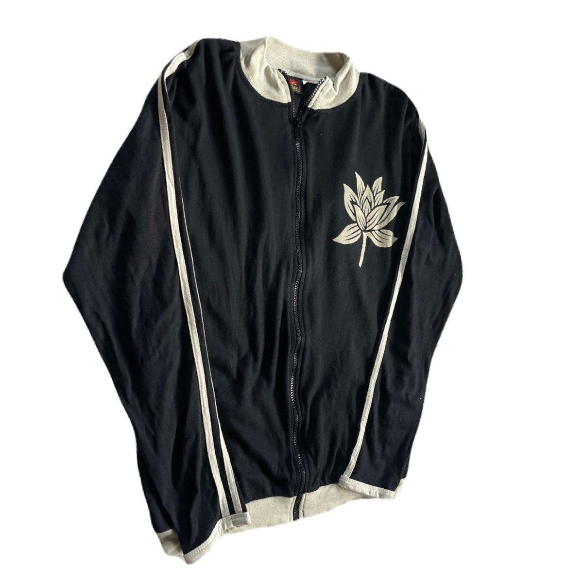 If Six Was Nine 2000s Japanese archive Vkei Lotus Graphic Track Jacket Size US M / EU 48-50 / 2 - 3 Thumbnail