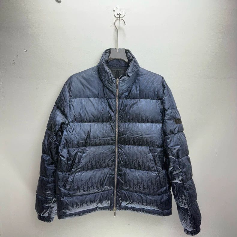 Dior Dior Classic Logo Puffer Jacket in Navy Size US XL / EU 56 / 4 - 1 Thumbnail
