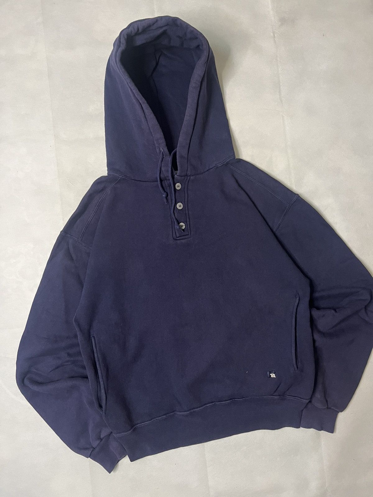 Russell Athletic 1990's Russell Athletics Button Sun Faded Blank Pullover Size US M / EU 48-50 / 2 - 5 Thumbnail