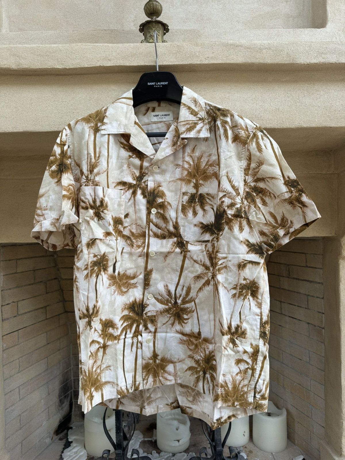 Hedi Slimane × Saint Laurent Paris SS16 Surf Sound Palm Shirt Size US M / EU 48-50 / 2 - 1 Thumbnail