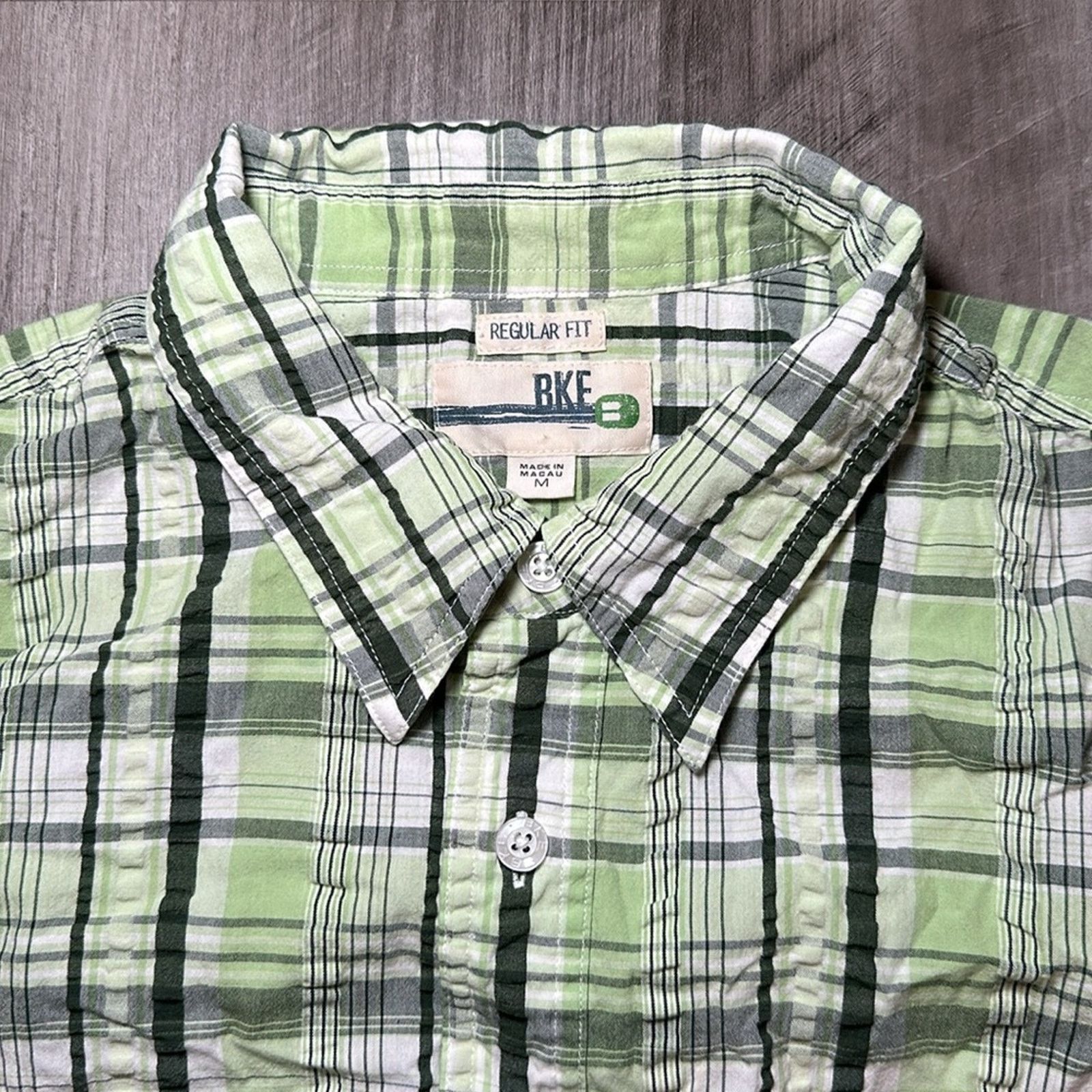 BKE BKE Regular Fit Seersucker Short Sleeve Button Down - Medium Size US M / EU 48-50 / 2 - 5 Thumbnail