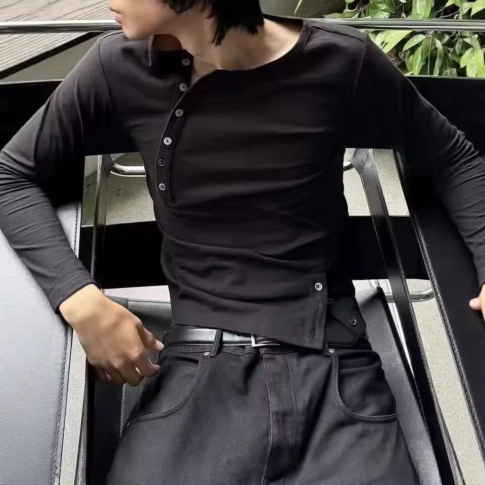 Japanese Brand Japanese black button long sleeve basic shirt Size US M / EU 48-50 / 2 - 1 Thumbnail