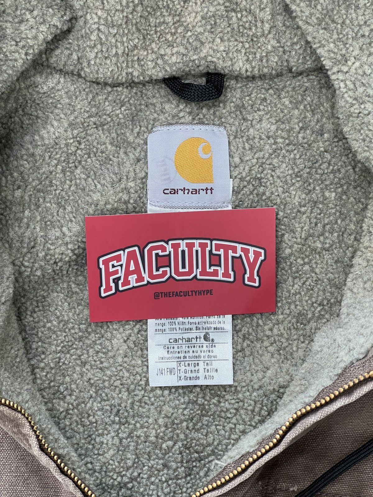 Carhartt × Vintage Vintage Carhartt ZipUp Sherpa Lined Work Jacket XL Size US XL / EU 56 / 4 - 3 Thumbnail