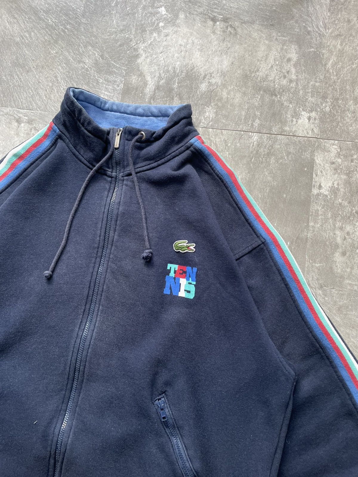Lacoste Lacoste Tennis Zip Hoodie Blue Vintage RARE Size US L / EU 52-54 / 3 - 2 Thumbnail