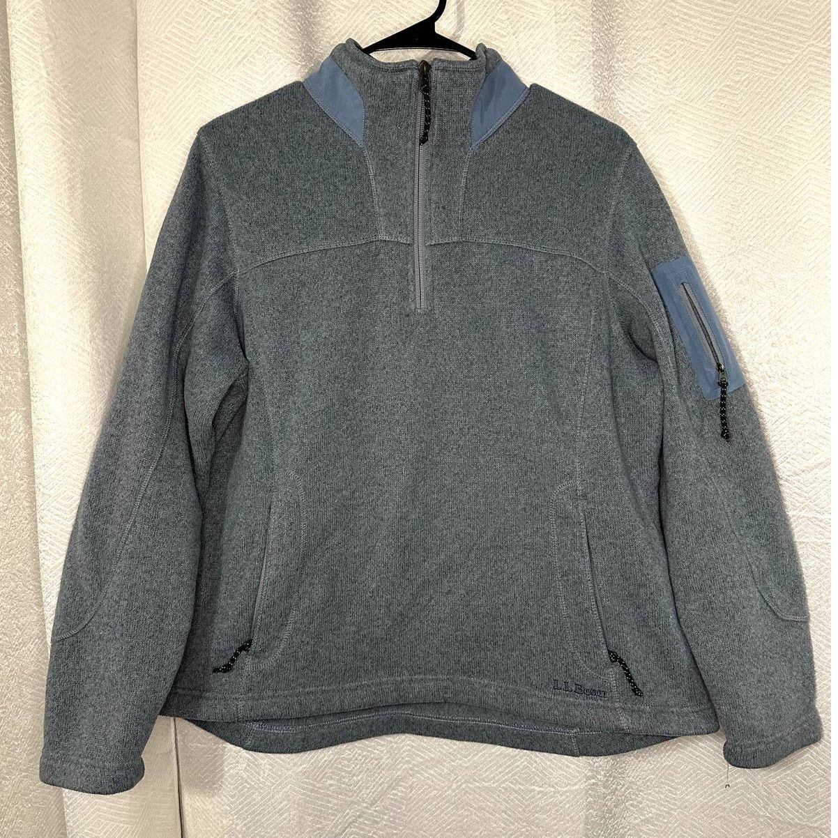 L.L. Bean L.L. Bean Polartec Mock Neck Fleece Lined Sweater Gray XL Size XL / US 12-14 / IT 48-50 - 1 Thumbnail