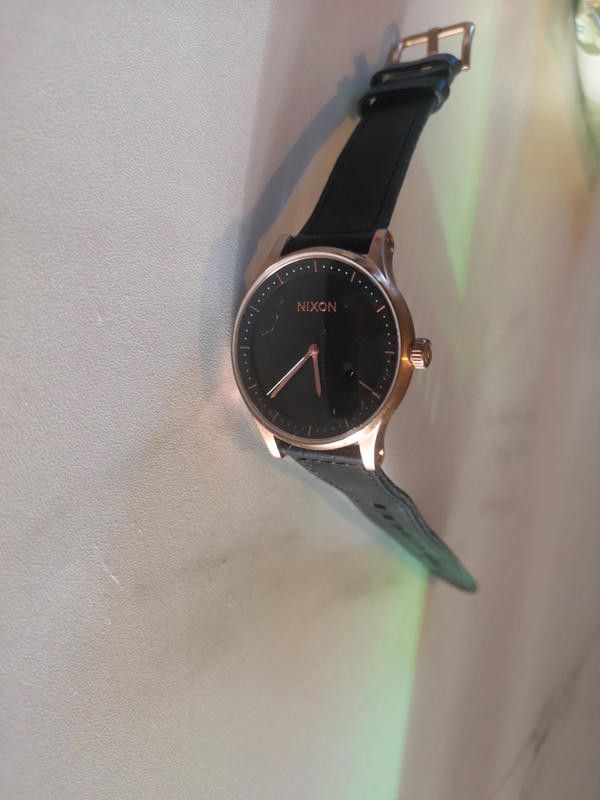Nixon Nixon men's black leather strap watch Size ONE SIZE - 2 Thumbnail