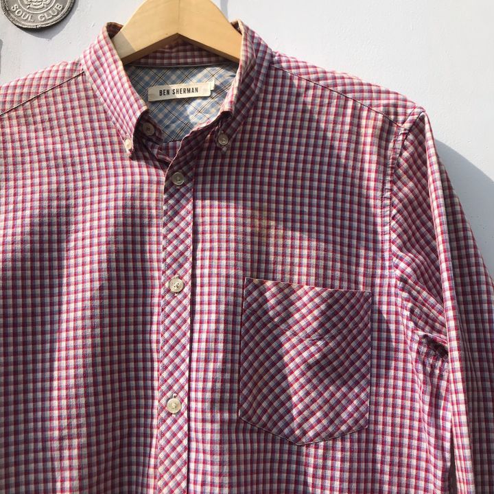 Ben Sherman × Designer × Vintage Ben Sherman Iconic Archieve Shirts Red Rio Gingham button up Size US M / EU 48-50 / 2 - 6 Thumbnail