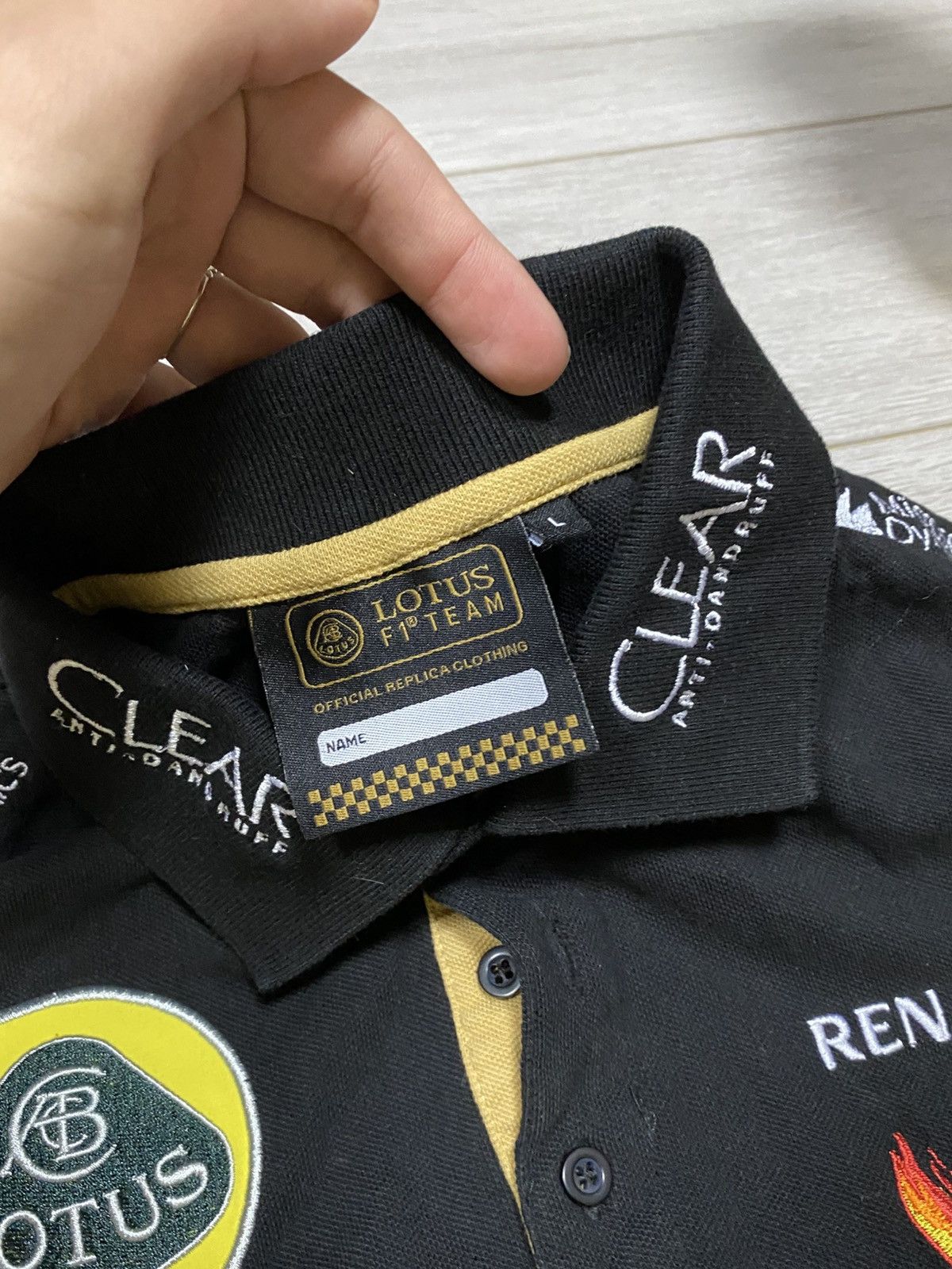 Vintage Lotus F1 formula racing polo Size US L / EU 52-54 / 3 - 3 Thumbnail