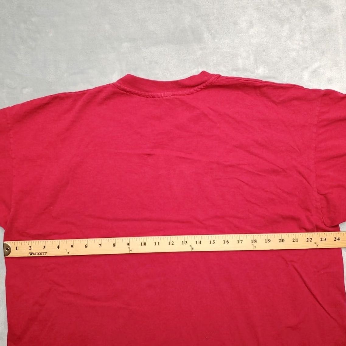 Etro VTG ENUF Jeans Shirt Men XL Red 90s Y2K T-Shirt US Made Vintage 90s Retro Crew Neck Short Sleeve Solid Graphic Print Men Size US XL / EU 56 / 4 - 8 Thumbnail