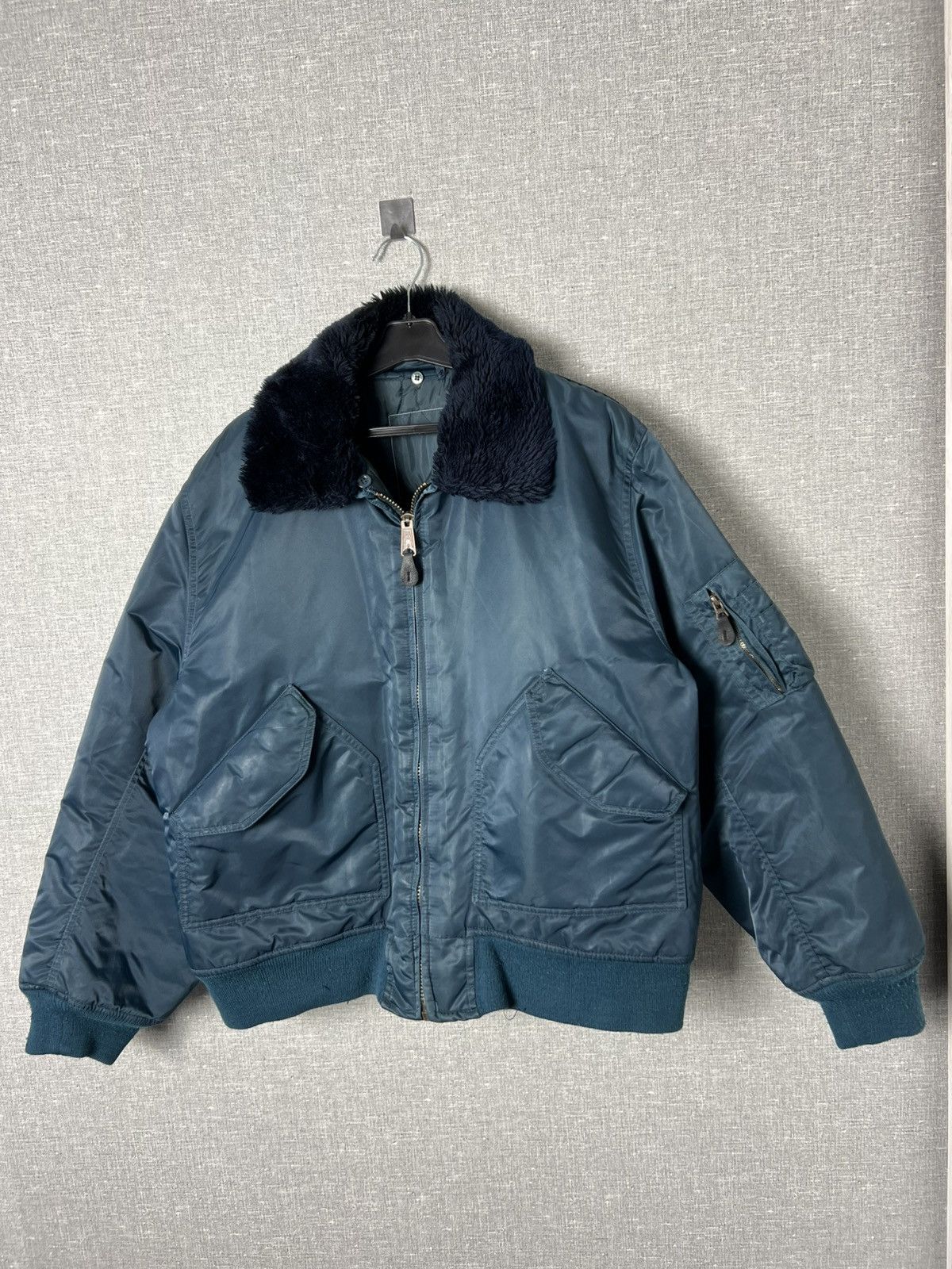 Vintage MA-2 Vintage Flyer’s Nylon Bomber Military Collared Jacket Size US XL / EU 56 / 4 - 11 Thumbnail