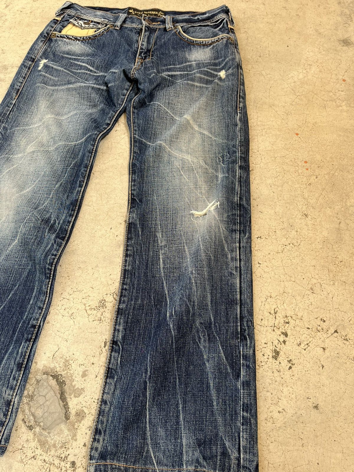 Hysteric Glamour Back Number Distressed vintage japanese brand western jeans Size US 33 - 3 Thumbnail