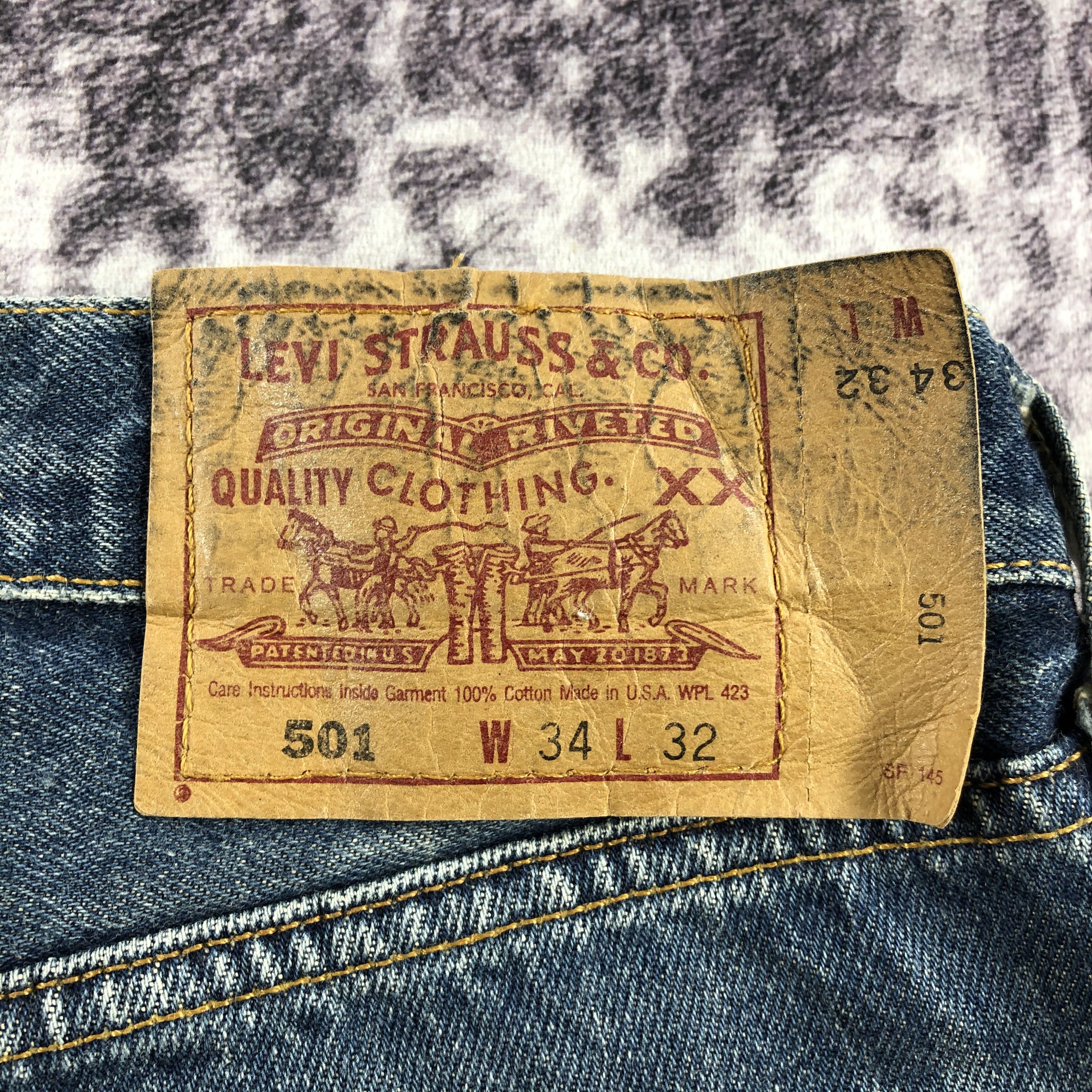 Levi's × Vintage Vintage Blue Wash Levis 501 Jeans-JM2895 Size US 35 - 8 Thumbnail