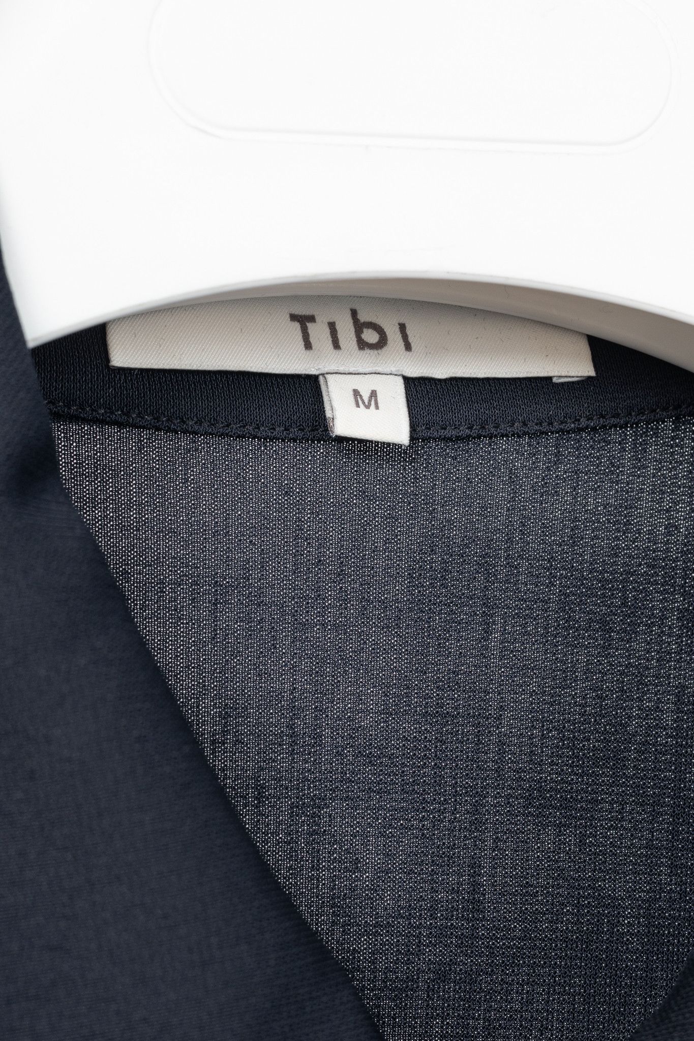 Tibi Tibi Navy Harlow Jersey Slim Short Sleeve Shirt Size M / US 6-8 / IT 42-44 - 4 Thumbnail