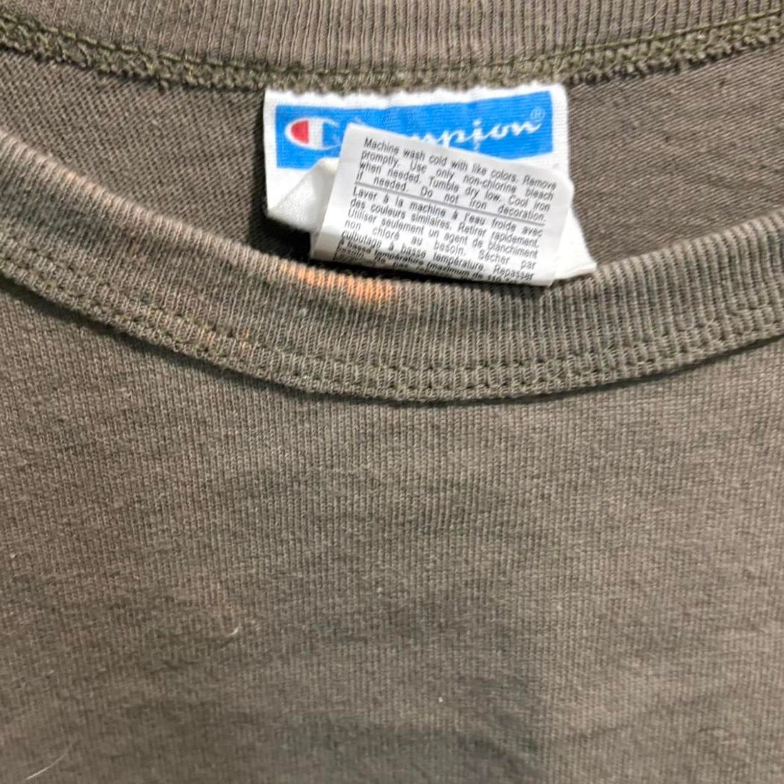 Champion Vintage green champion long sleeve shirt xxl Size US XXL / EU 58 / 5 - 5 Thumbnail