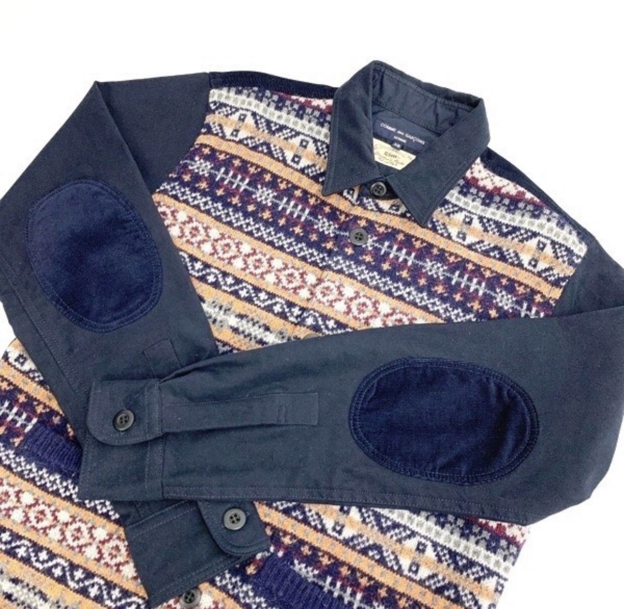 Comme des Garcons Navy blue knitted shirt 2412-Nextarrow Size US XS / EU 42 / 0 - 3 Thumbnail
