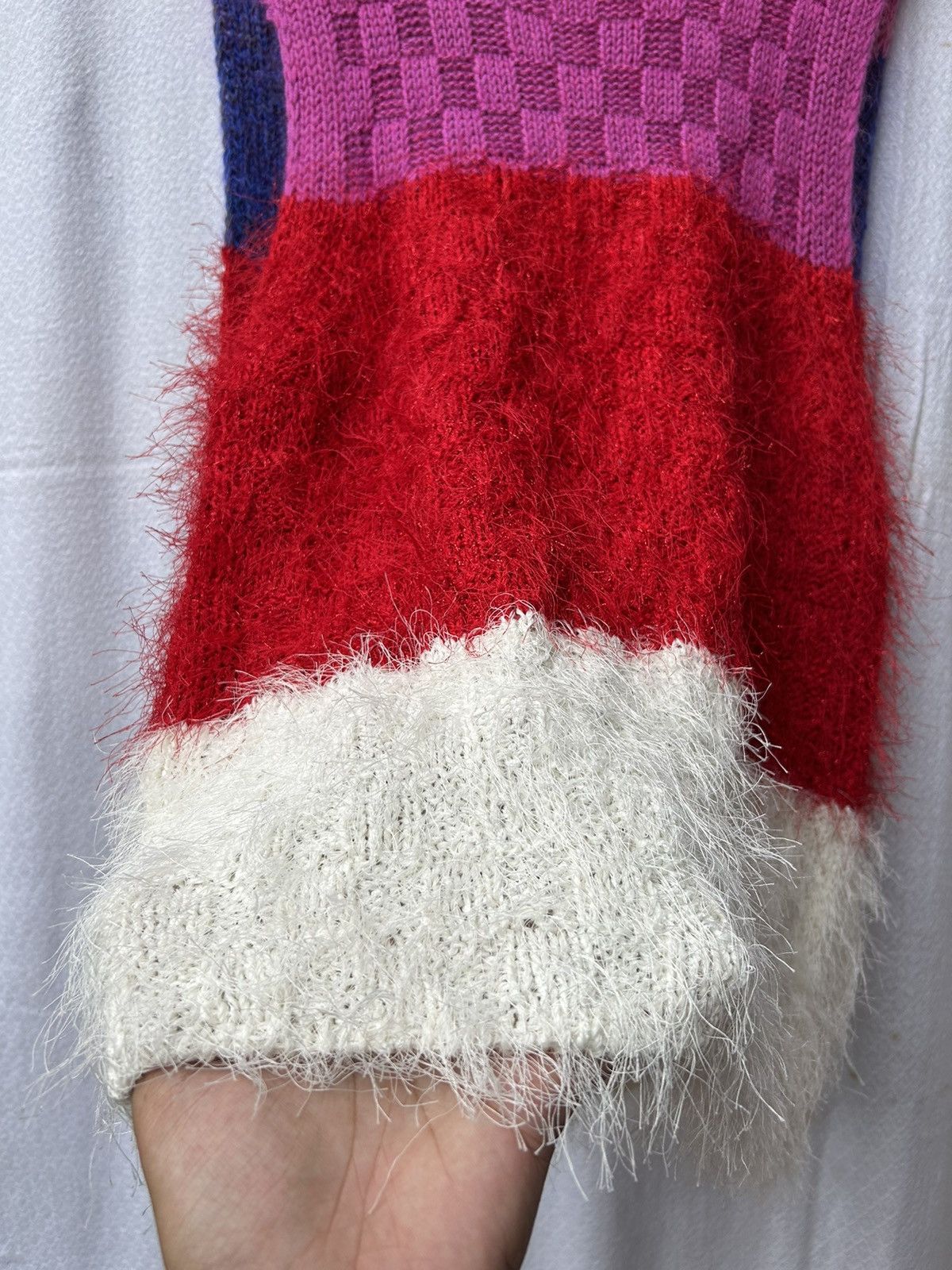 Japanese Brand Fuzzy mohair vest knitted styled issey Size US L / EU 52-54 / 3 - 5 Thumbnail