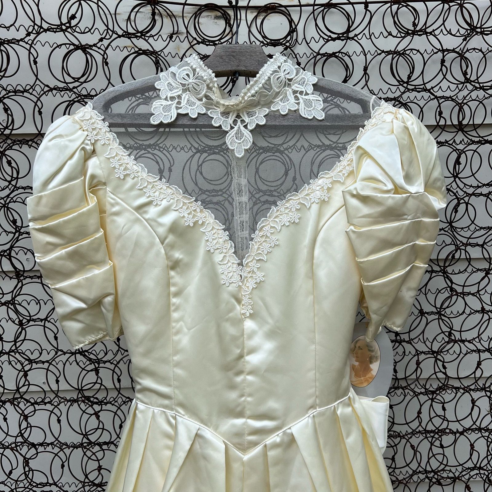 Jessica McClintock 80s Jessica McClintock Wedding Dress Cinderella Victorian Size M / US 6-8 / IT 42-44 - 5 Thumbnail