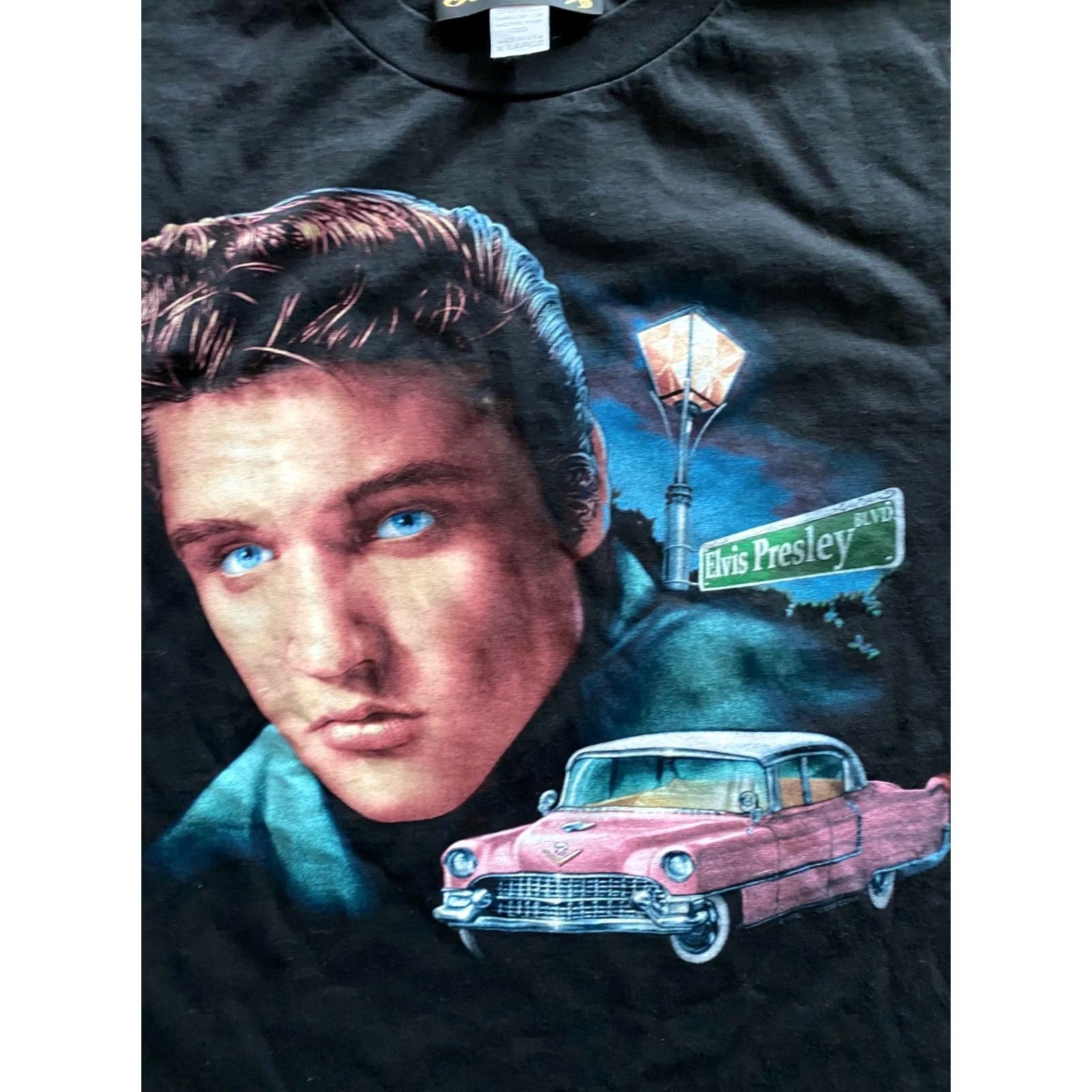 Vintage VINTAGE Elvis Presley All Over Print Shirt Graceland USA Made Mens XL Black 1990s Graceland Mens XL Black Elvis Presley Shirt Size US XL / EU 56 / 4 - 3 Thumbnail
