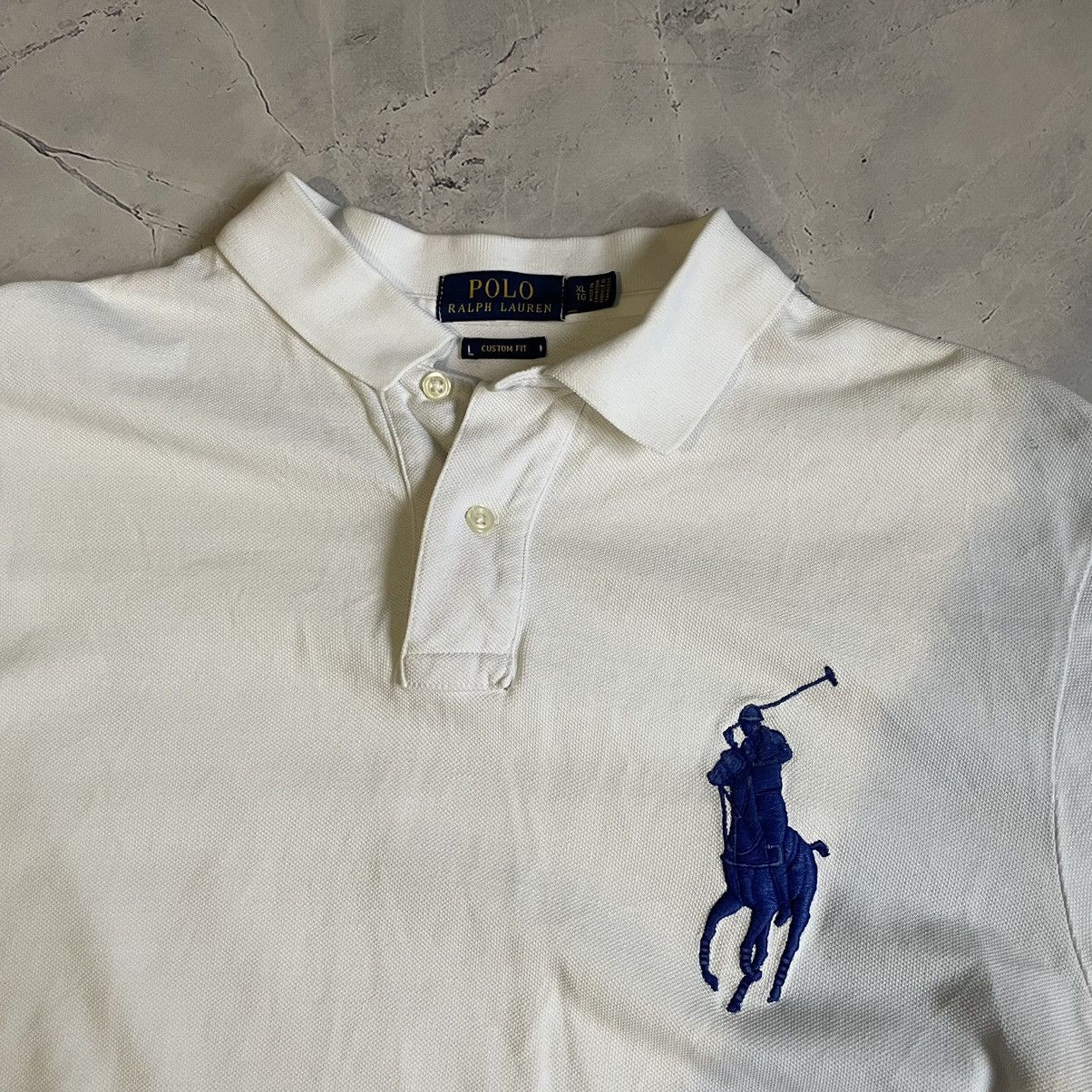 Polo Ralph Lauren × Ralph Lauren × Vintage Vintage Ralph Lauren White Polo Shirt Tee Size US XL / EU 56 / 4 - 3 Thumbnail