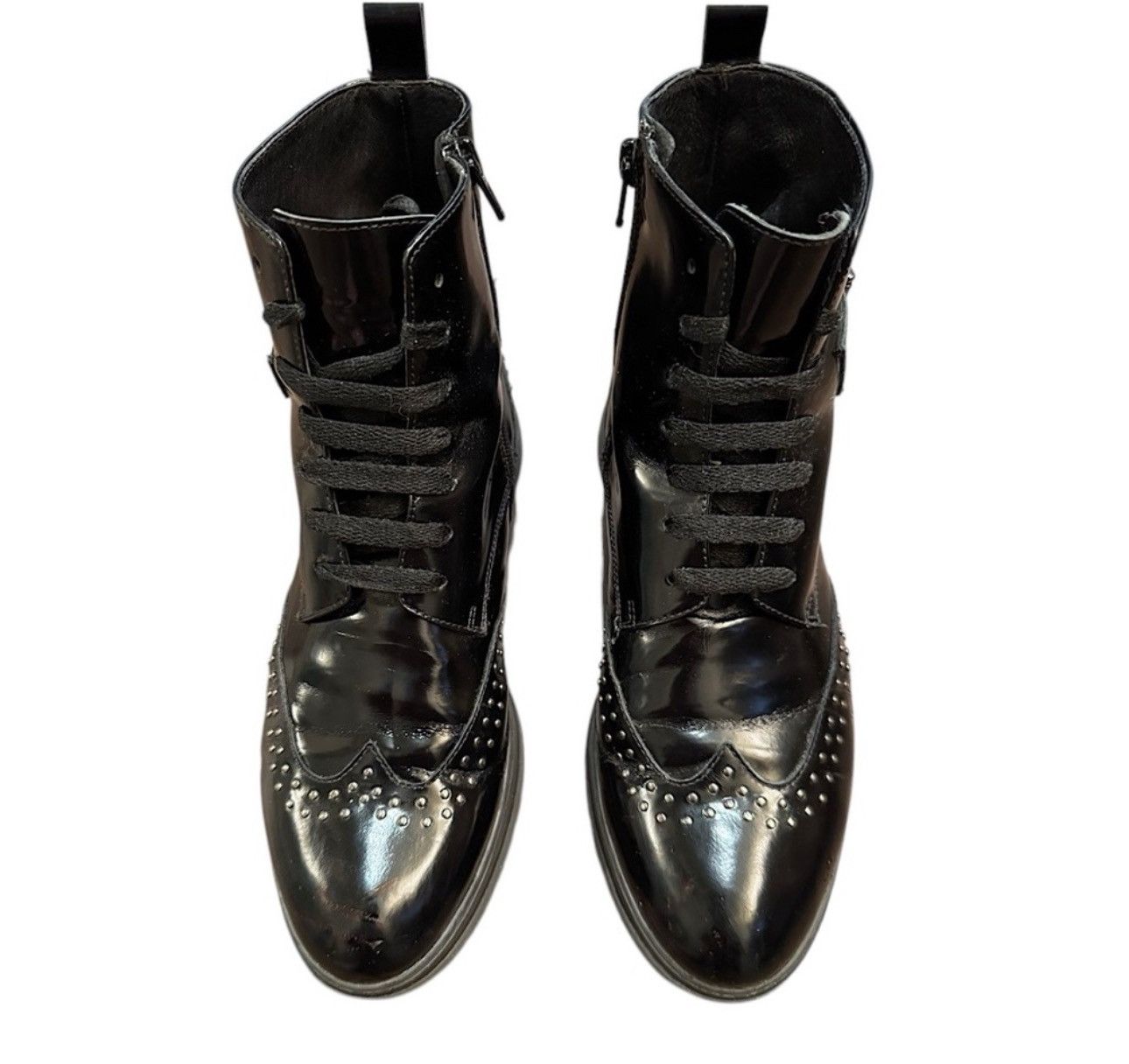 Designer × Other × Vintage GOMNAR ITALY Black Patton Studded Ankle Boots SZ 7.5 Size US 7.5 / IT 37.5 - 3 Thumbnail