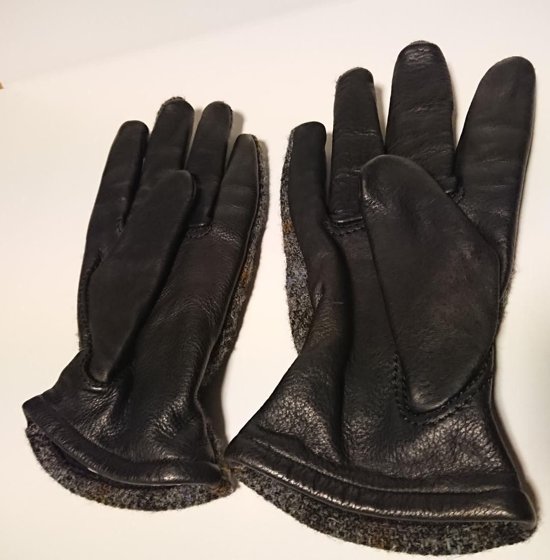Comme des Garcons Tweed Leather Gloves Size ONE SIZE - 2 Thumbnail