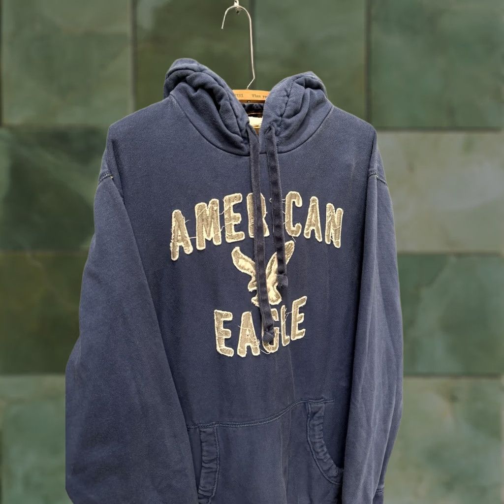 American Eagle Outfitters Y2K American Eagle Outfitters Thermal Hood Blue Men’s Hoodie 2XL Pullover Mens Blue Thermal Hoodie 2XL Size US XXL / EU 58 / 5 - 1 Thumbnail