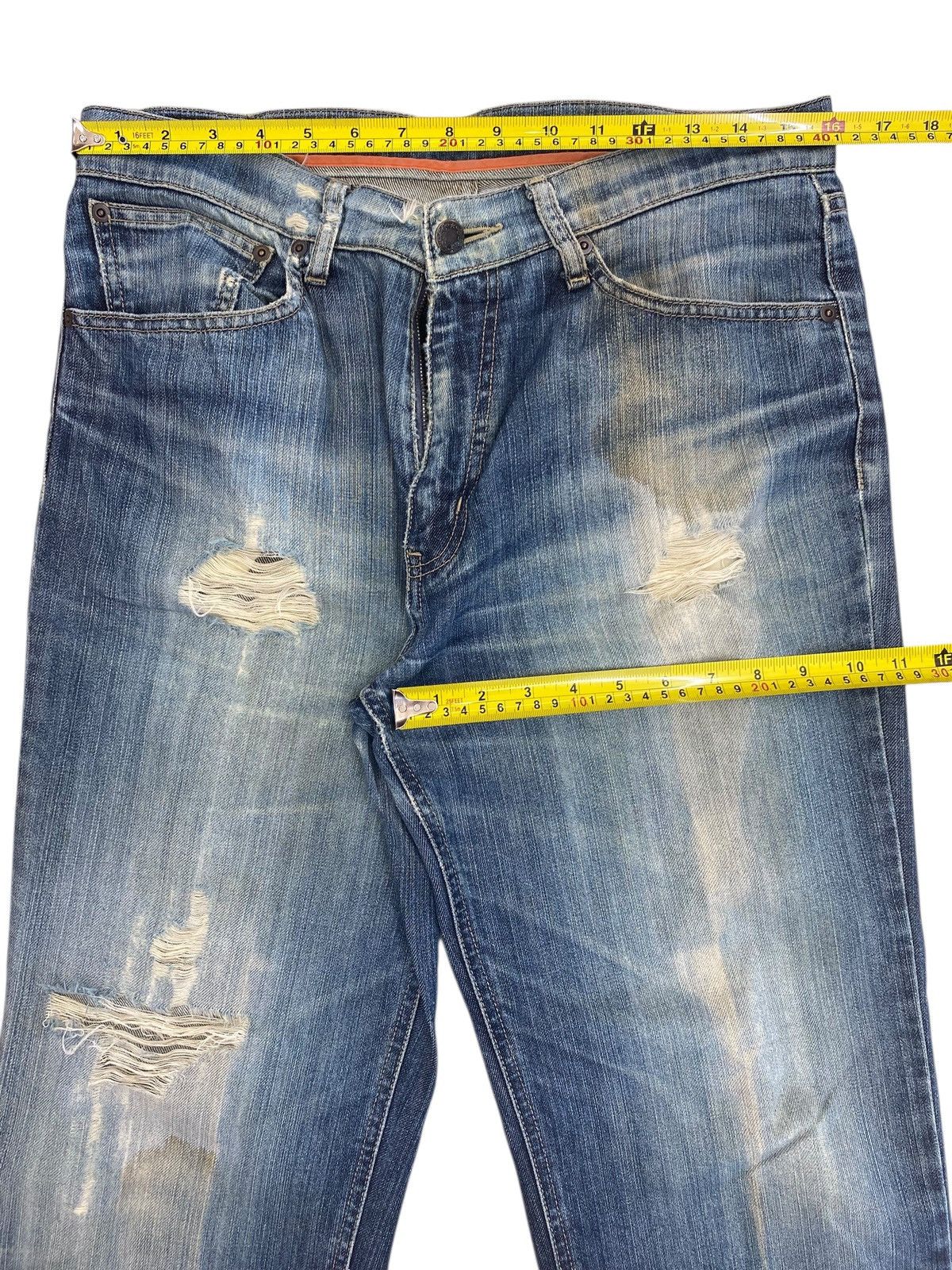 Japanese Brand Japanese Brand Faded Wash Ripped Style Loose Jeans Size US 32 / EU 48 - 9 Thumbnail