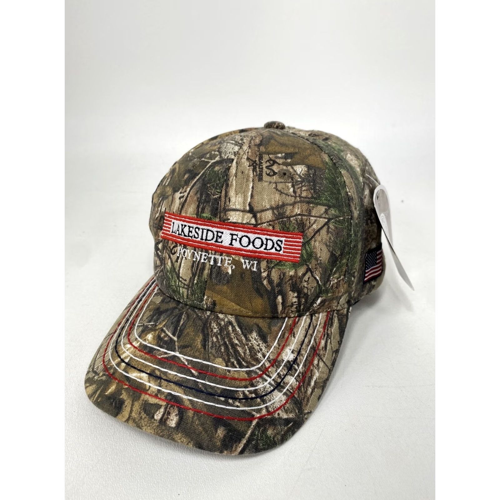 Port Authority Lakeside Foods Poynette WI Realtree Camo Strapback Hat Cap NEW Size ONE SIZE - 2 Thumbnail