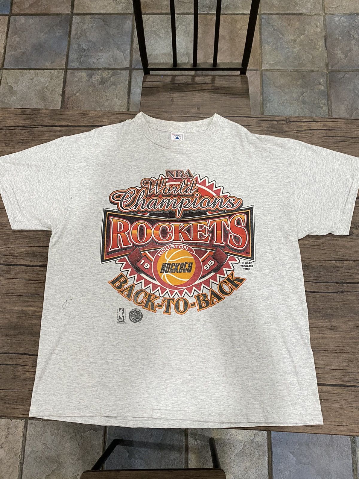 image of 1995 Nba Finals "back-To-Back" Tee in Light Grey, Men's (Size XL)