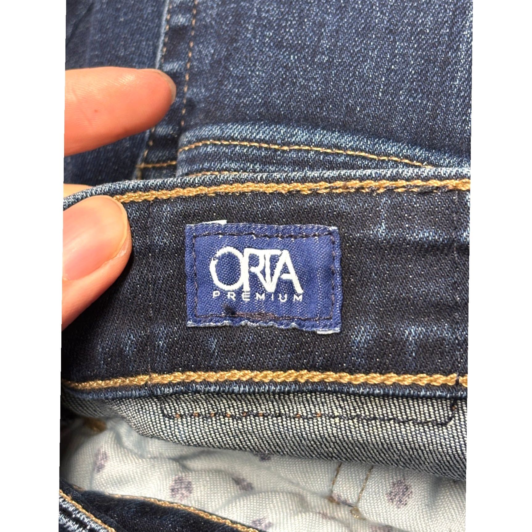 Lucky Brand Lucky Brand Jeans Women 31 30 Dark Wash Straight Leg Denim Premium Orta Stretch 5-Pocket Logo Patch Size 24" / US 00 / IT 34 - 6 Thumbnail