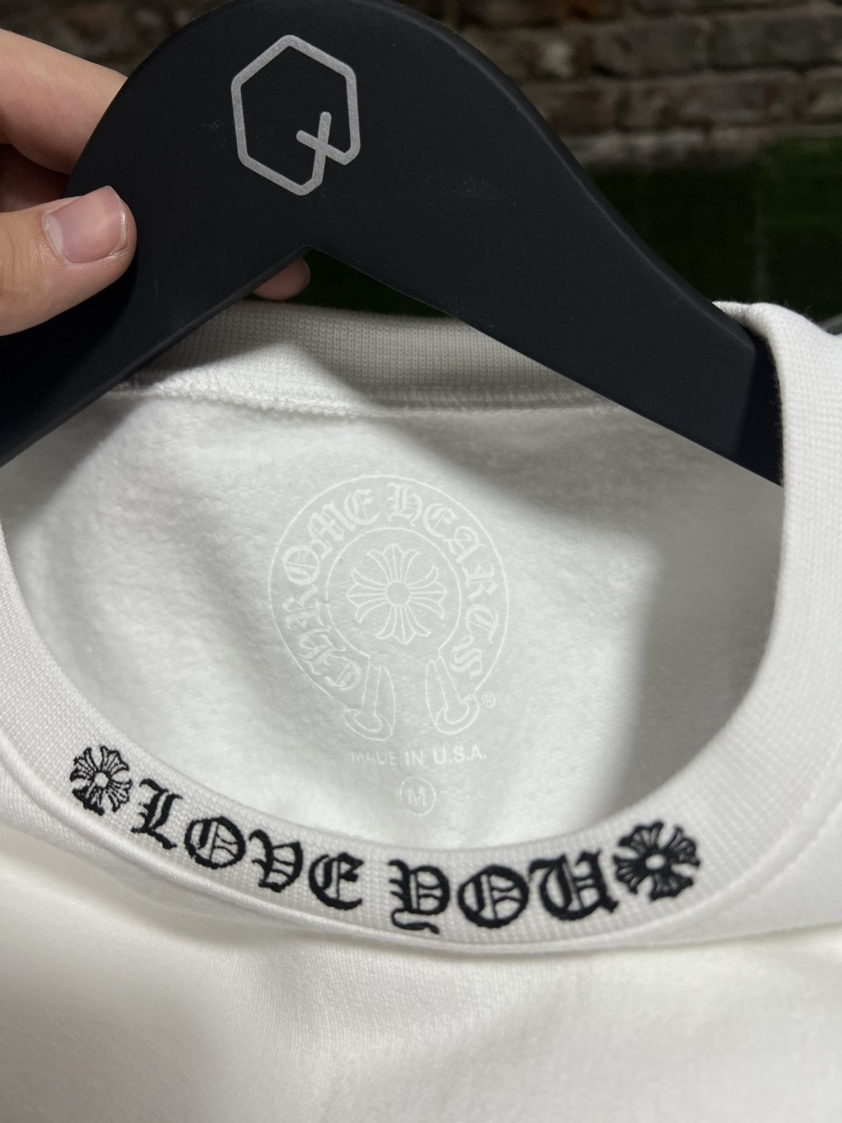 Chrome Hearts Chrome Hearts Neck Script White Crewneck Size US M / EU 48-50 / 2 - 5 Thumbnail
