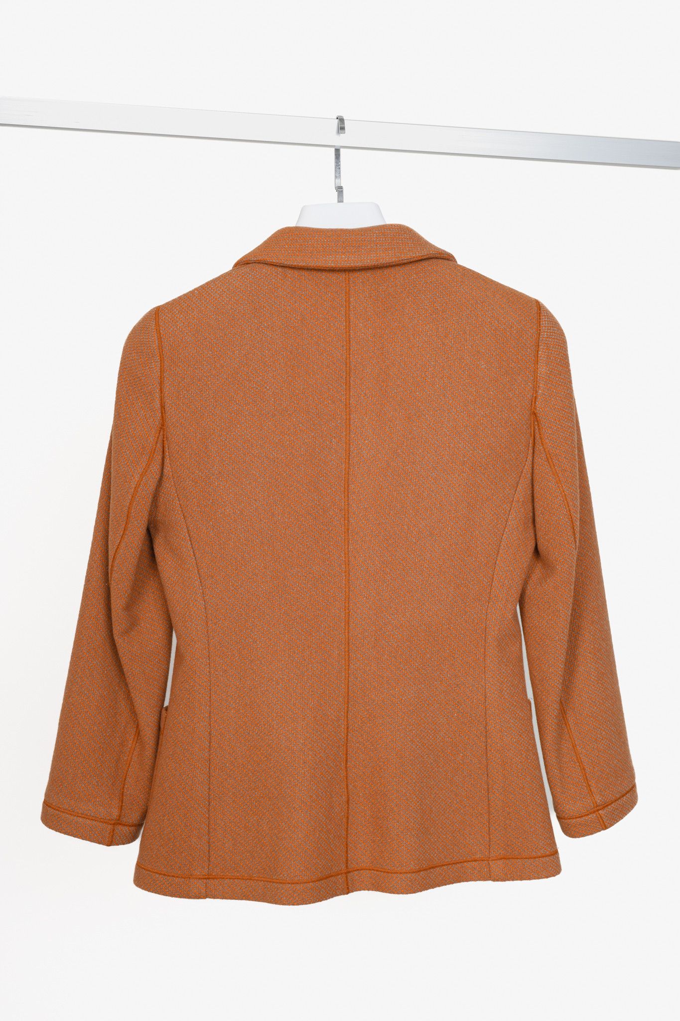 Giorgio Armani Giorgio Armani Brown Orange Wool Cashmere Blazer Size XS / US 0-2 / IT 36-38 - 2 Thumbnail