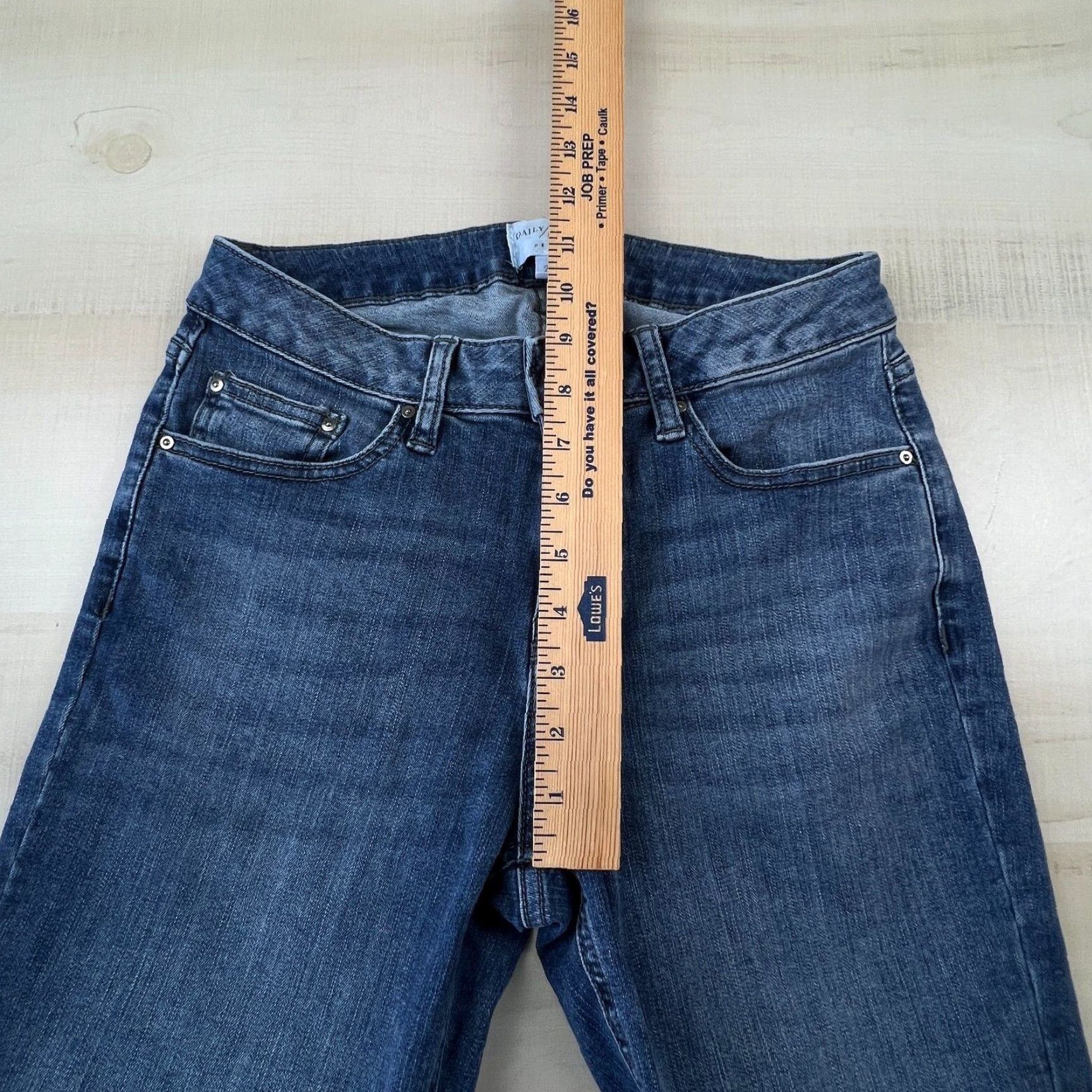 Vintage Daily Ritual Women's Medium Wash Cropped Jeans 27 Mid Rise Blue Size 27" / US 4 / IT 40 - 6 Thumbnail