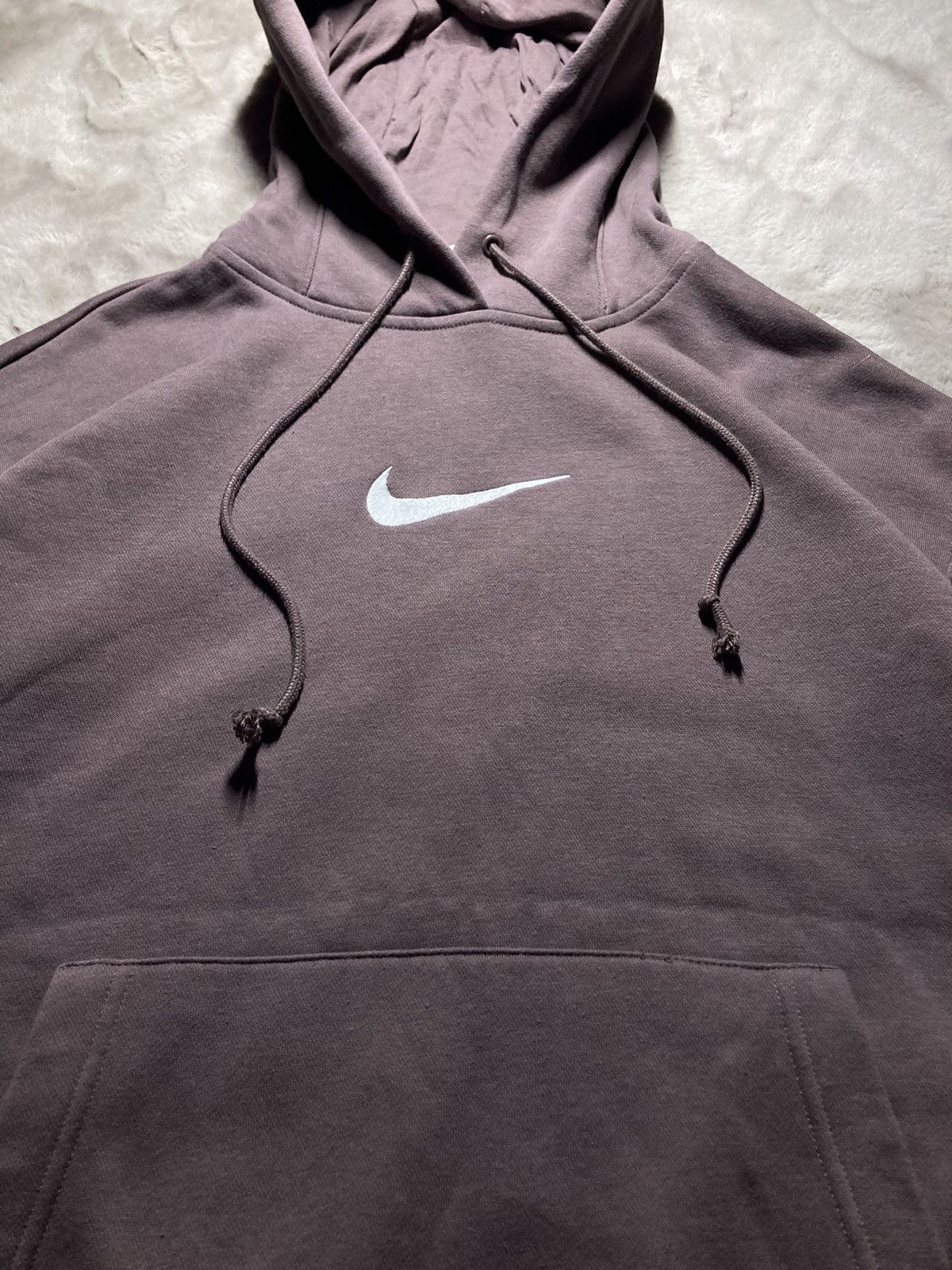 Nike × Vintage ⛩️ Nike Hoodie Center Logo Brown Vintage Y2K Baggy Oversize Size US M / EU 48-50 / 2 - 5 Thumbnail