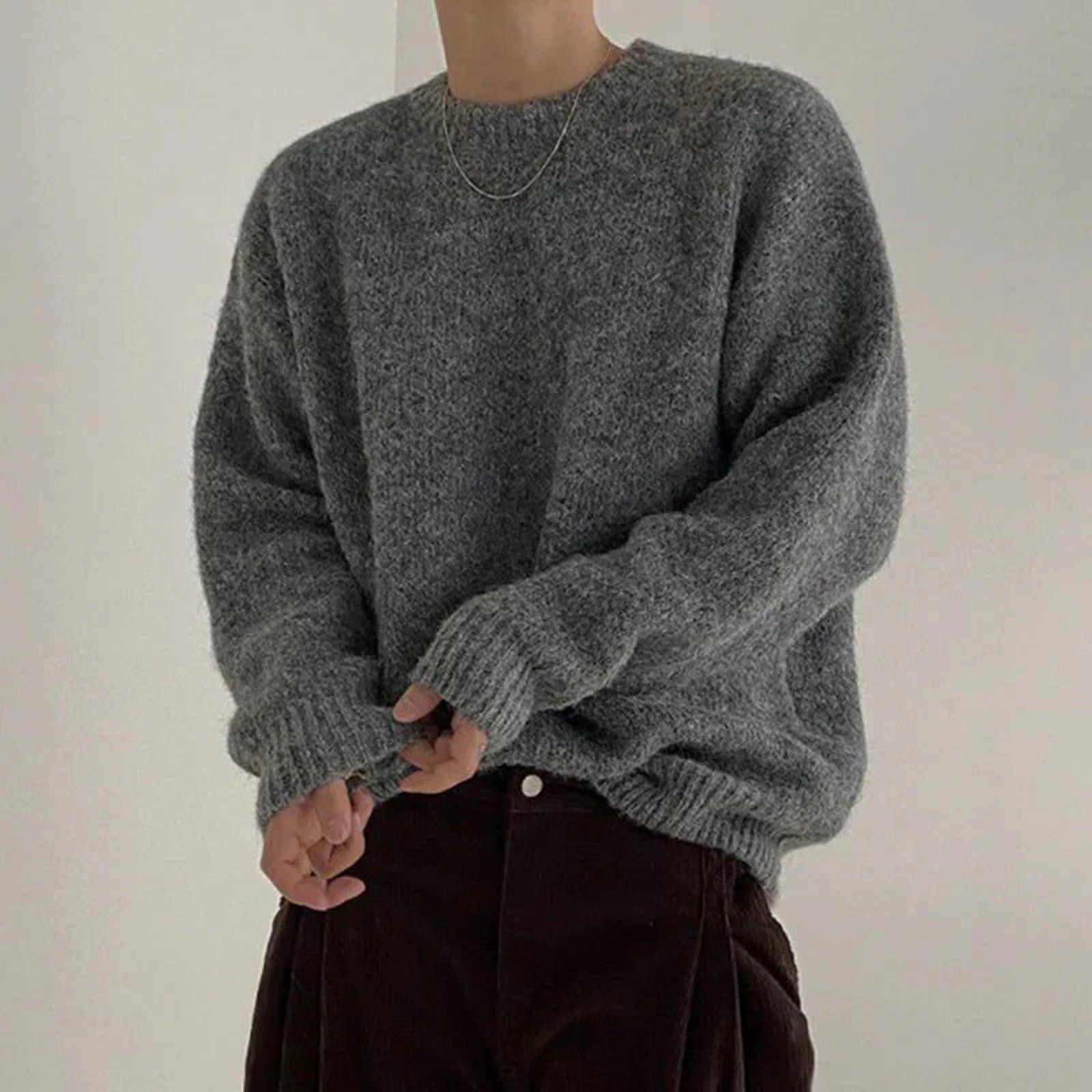 Vintage Autumn Knit Crew Neck Sweater Size US M / EU 48-50 / 2 - 1 Thumbnail