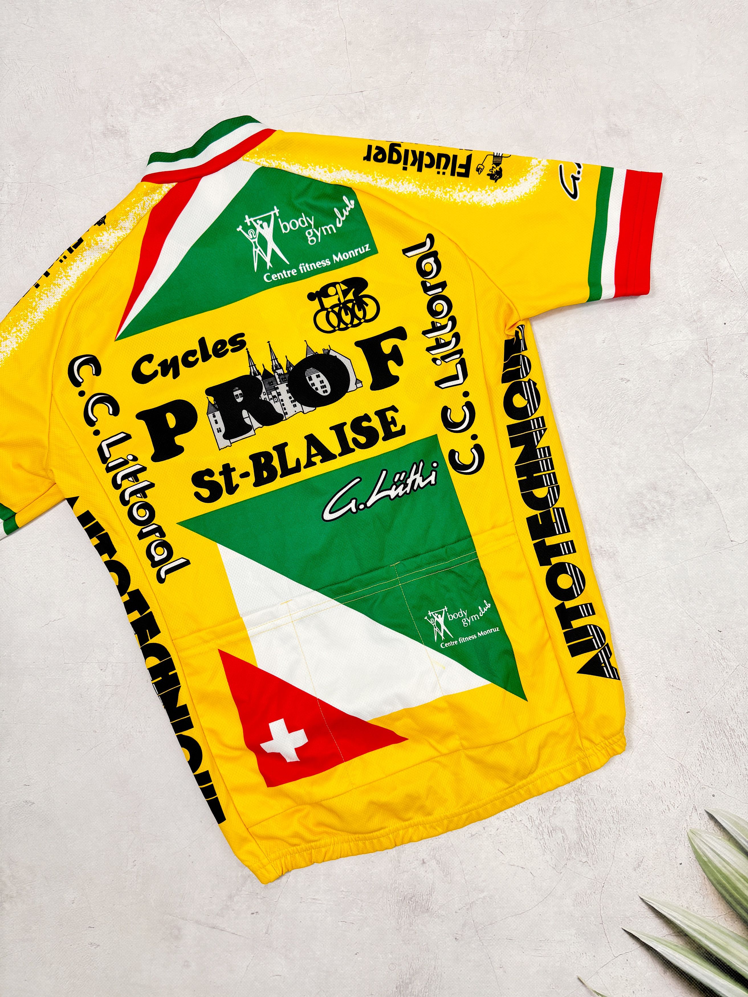 Vintage Vintage Nalini Cycling Jersey Prof St-Blaise Scott Swiss Size US M / EU 48-50 / 2 - 12 Thumbnail