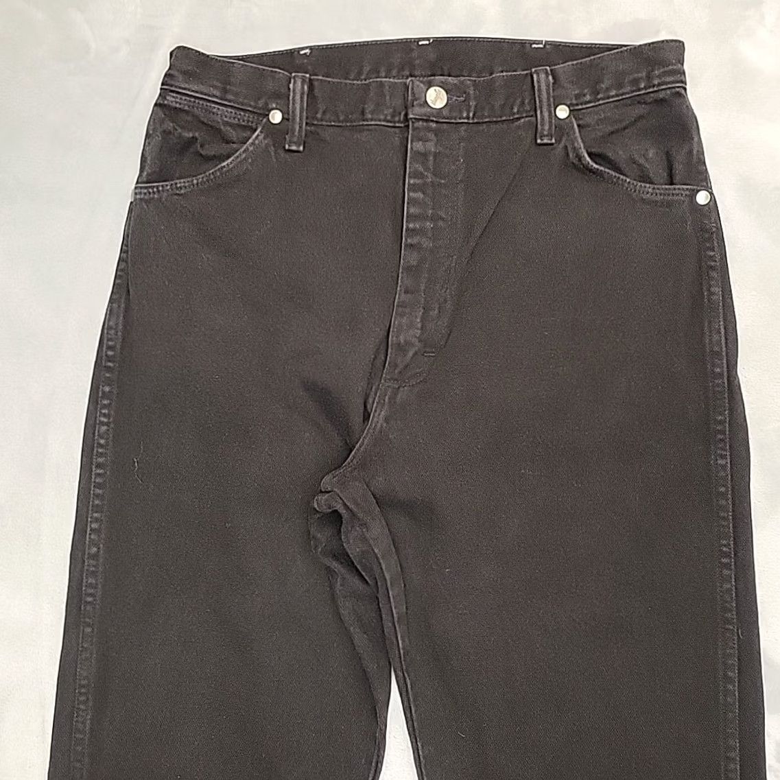 Wrangler VINTAGE Wrangler Jeans Women 15x36 Tall Black High Rise USA 90s Made in USA Stack Jeans Women 15 Tall Black USA 90s Wrangler Size 36" / US 14 / IT 50 - 3 Thumbnail
